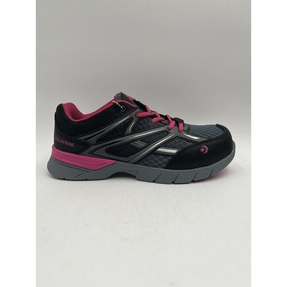 NEW Wolverine JETSTREAM Women's Work Shoe Grey Pink US Size 9.5M NIB - Picture 4 of 11